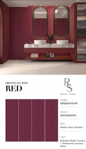 GD82609 FS 89 FRENCH LACE WINE RED