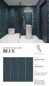 GD82609 SY 157 KILN DRAGON SCALES DARK BLUE