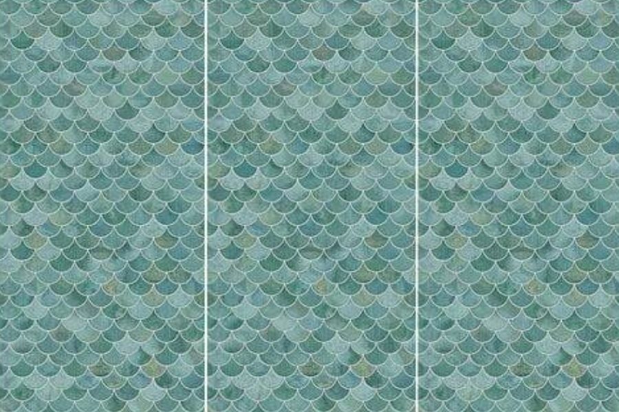 GD82609 SY 158 KILN DRAGON SCALES BLUE GREEN 1