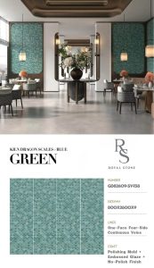 GD82609 SY 158 KILN DRAGON SCALES BLUE GREEN